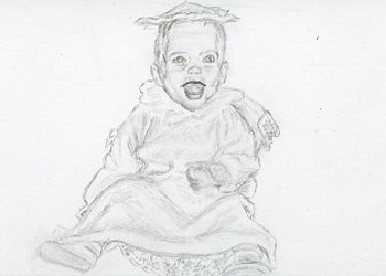 Touched By An Angel Cathy Hauri Clinton WI pencil  SOLD